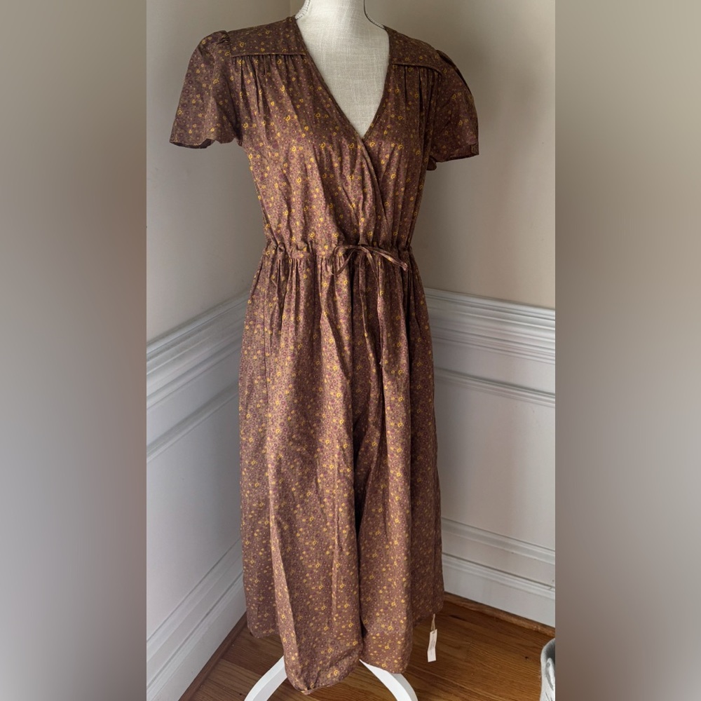 Christy Dawn Magenta Blooming Vine Floral Dress